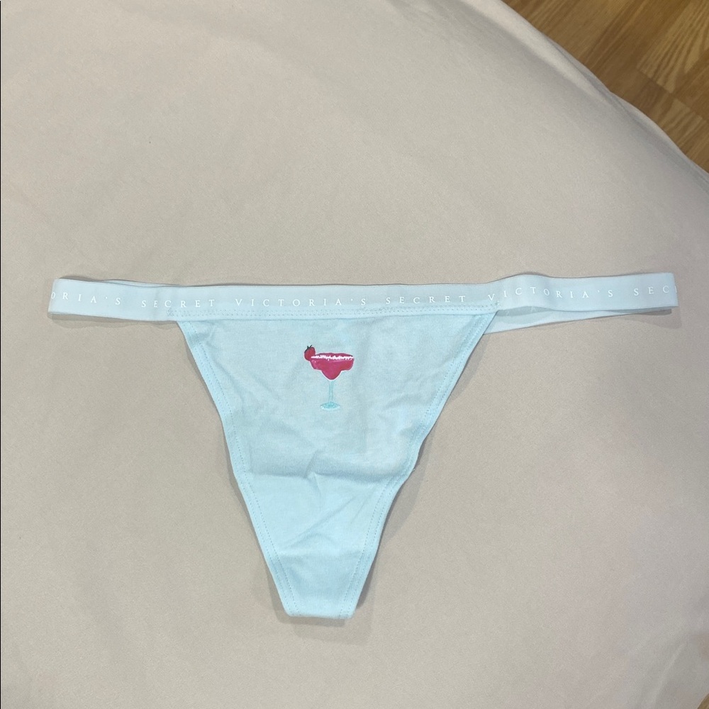 🍹 Mocktail thong! Victorias Secret baby blue panties. NWT. Low rise